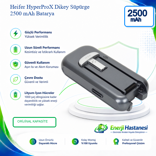 Heifer HyperProX Dikey Süpürge 2500 mAh Batarya